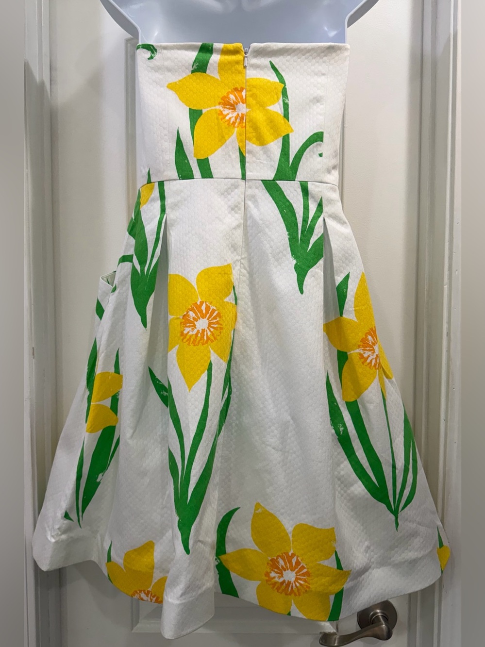 Lilly Pulitzer 🆕🆕 Blossom Dress She’s Daffy Strapless Daffodils Size 10 - Picture 3 of 16